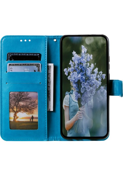 Huawei Nova 10 Se 4g Için Mandala Çiçek Telefon Kılıfı Anti-Drop Cüzdan Stand Kılıfı Strap ile (Yurt Dışından)