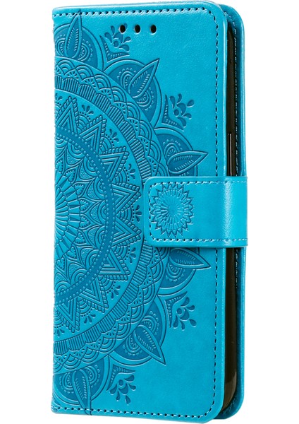 Huawei Nova 10 Se 4g Için Mandala Çiçek Telefon Kılıfı Anti-Drop Cüzdan Stand Kılıfı Strap ile (Yurt Dışından)