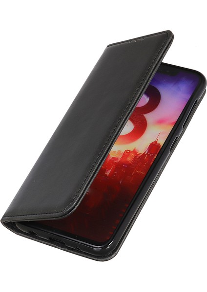 Huawei Nova Için Anti-Fall Telefon Kılıfı 10 Se 4g, Cowhide Doku Bölünmüş Deri + Tpu Manyetik Otomatik Kapanış Koruyucu Telefon Kılıfı Stand Cüzdan (Yurt Dışından)