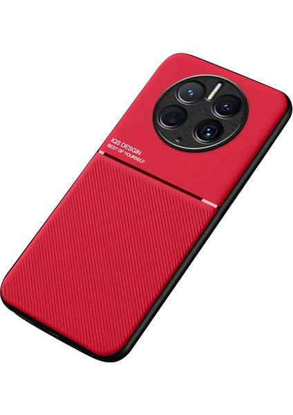 Huawei Mate 50 Pro 4g Için Cep Telefonu Kılıfı, Çizgiler Basılı Pu Deri+Tpu Hibrit Kabuk Dahili Metal Sayfalı (Yurt Dışından)