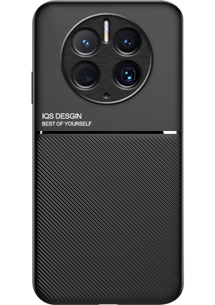 Huawei Mate 50 Pro 4g Için Cep Telefonu Kılıfı, Çizgiler Basılı Pu Deri+Tpu Hibrit Kabuk Dahili Metal Sayfalı (Yurt Dışından)