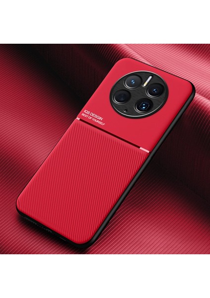 Huawei Mate 50 Pro 4g Için Cep Telefonu Kılıfı, Çizgiler Basılı Pu Deri+Tpu Hibrit Kabuk Dahili Metal Sayfalı (Yurt Dışından)