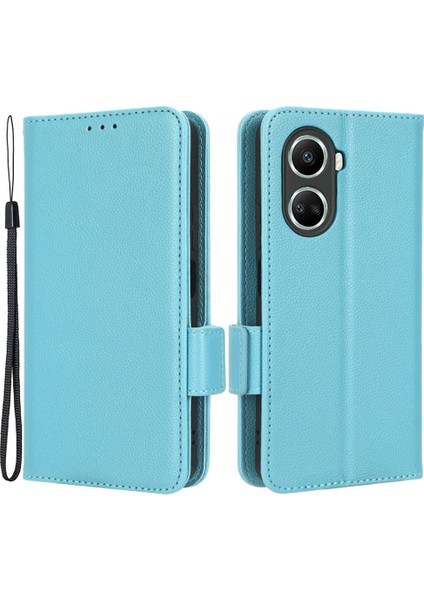 Huawei Nova Için 10 Se 4g Çift Manyetik Toka Pu Deri Kılıf Litchi Doku Telefon Cüzdan Stand Kılıfı (Yurt Dışından)