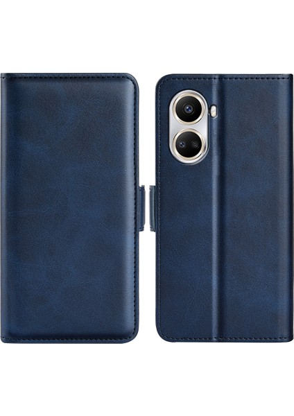 Huawei Nova Için Cep Telefonu Kılıfı 10 Se 4g Pu Deri Buzağı Doku Stand Cüzdan Çift Manyetik Toka Telefon Kılıfı (Yurt Dışından)