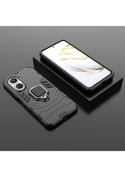 Huawei Nova Için Koruyucu Kabuk 10 Se 4g Yüzük Kickstand Telefon Kılıfı Pc+Tpu Cep Telefonu Kılıfı (Yurt Dışından)