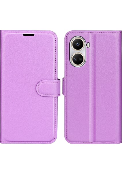 Huawei Nova Için 10 Se 4g Stand Cüzdan Litchi Doku Pu Deri Foli Flip Manyetik Toka Anti-Slatch Akıllı Telefon Kılıfı (Yurt Dışından)