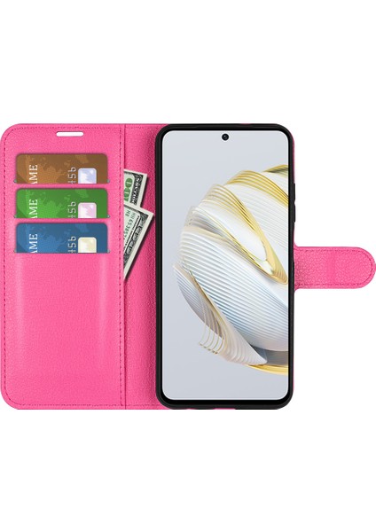 Huawei Nova Için 10 Se 4g Stand Cüzdan Litchi Doku Pu Deri Foli Flip Manyetik Toka Anti-Slatch Akıllı Telefon Kılıfı (Yurt Dışından)