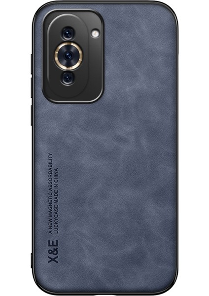 Huawei Nova 10 Pro 4g Cilt Touch Anti-Drop Geri Kılıf Pu Deri Kaplamalı Tpu+Pc Koruyucu Kılıf Araç Montaj Metal Sayfası (Yurt Dışından)