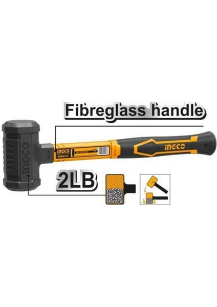 Endüstriyel Fiberglass Saplı Tokmak 2lb HDBM01028