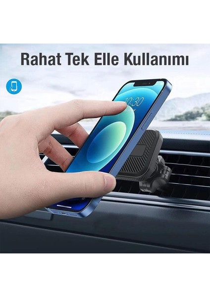 Super 4x Güçlü Mıknatıslı Araç Tutucu Havalandırma Bölmesi Araç Içi Telefon Tutucu Oynar Başlık