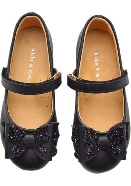Princesa Kurdele Detaylı Kız Çocuk Babet Ayakkabı Siyah modelleri