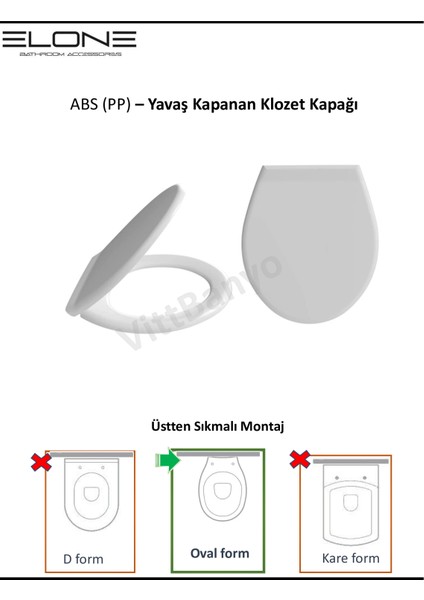 Oscar Thermoplast Yavaş Kapanan Klozet Kapağı