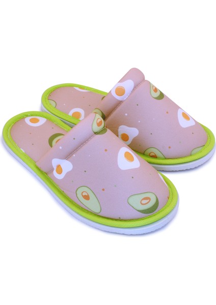 Erkek Pembe Avokado Desenli Yumuşak Tabanlı Terlik modelleri