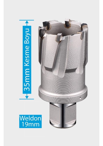 27 x 35 mm Tct Elmas Manyetik Matkap Ucu HCB35