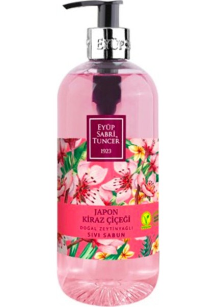 Doğal Zeytinyağlı Sıvı Sabun Japon Kiraz Çiçeği 500 ml