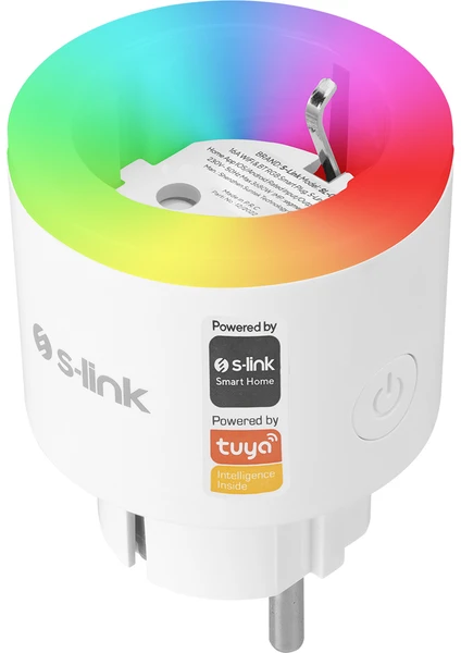 Sl-03 16A Akım Korumalı Akıllı Priz Rgb Işıklı 2.4 G Wıfı&bt Tuya Destekli