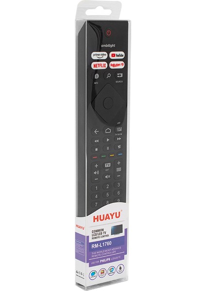 Huayu Kl RM-L1760 Philips Ambilight-Netflix-Prime Video--Rakuten Tv Tuşlu LED Tv Kumandasi