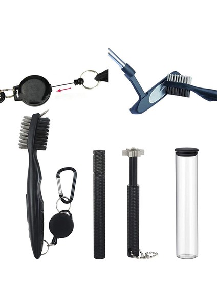 Golf Club Temizleyici Groove Bileme Golf Kulübü Fırça Golf Ütüler Için Takozlar Erkekler Siyah (Yurt Dışından) modelleri