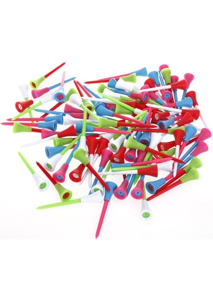 100PCS 3 3/8 Inç Kauçuk Ped Üst Plastik Golf Tişörtleri (Yurt Dışından)