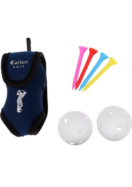 Klipsli Golf Topu Tutucu 2 Golf Topu ve 4 Tees Seti ile Bel Kemeri Çantası Mavi (Yurt Dışından) fiyatları