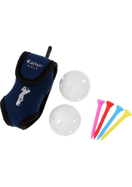 Klipsli Golf Topu Tutucu 2 Golf Topu ve 4 Tees Seti ile Bel Kemeri Çantası Mavi (Yurt Dışından) fırsatları