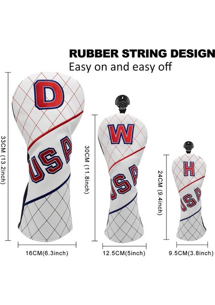 Golf Headcover Usa Koruyucu Toz Geçirmez Hediye Spor Seyahati D W H Seti (Yurt Dışından) fiyatları