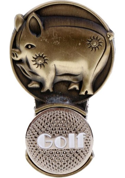 Retro Zodyak Desen Manyetik Şapka Vizör Klips Golf Top Işaretleri Golf Aksesuarları Domuz (Yurt Dışından) fiyatları