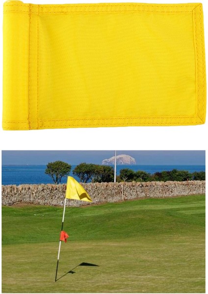 Naylon Golf Bayrakları Standart Yeşil Bayraklar Işaretçisi Arka Bahçe Pim Bayrakları Kırmızı+Sarı (Yurt Dışından) fırsatları