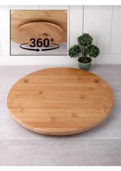 34 cm Bambu 360 Döner Sunumluk Pizza Tabağı Kahvaltı Tabağı Lahmacun Tabagı Organik Orjinal Bambu fiyatları