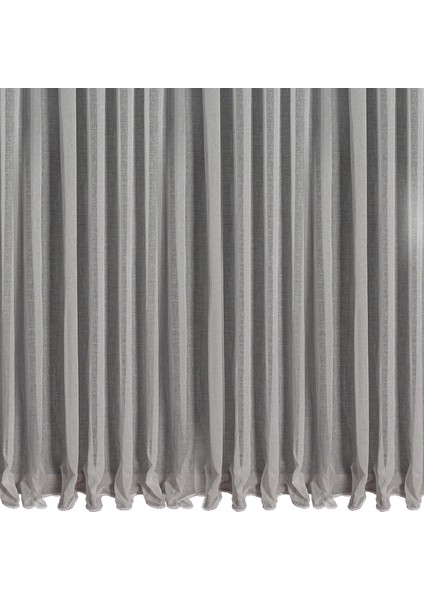 Düz Yüksek Kalite Keten Tül Perde Seyrek Pile (1'e 2 Pile) Dikim Ekru modelleri