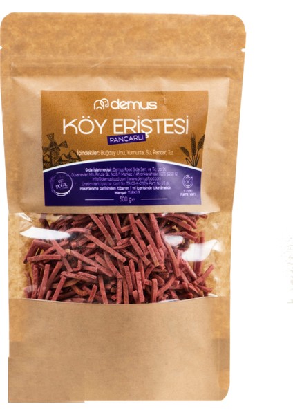 El Yapımı Pancarlı Erişte 500 G
