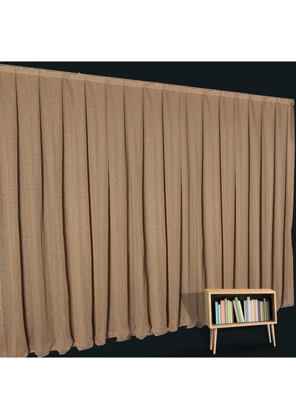 Düz Yüksek Kalite Keten Tül Perde Pilesiz Extraforlu Düz Dikim Krem fiyatları