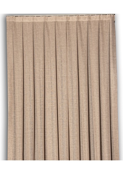 Düz Yüksek Kalite Keten Tül Perde Pilesiz Extraforlu Düz Dikim Krem fırsatları