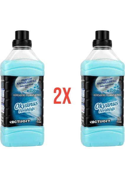 2x Okyanus Ferahlığı Konsantre Çamaşır Yumuşatıcıı 1.5 L