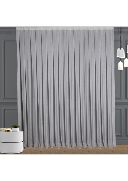 Düz Yüksek Kalite Keten Tül Perde Normal Pile (1'e 2,5 Pile) Dikim Beyaz fiyatları