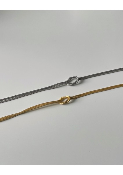 925 Ayar Gümüş Gold Düğüm Sonsuzluk Bileklik modelleri