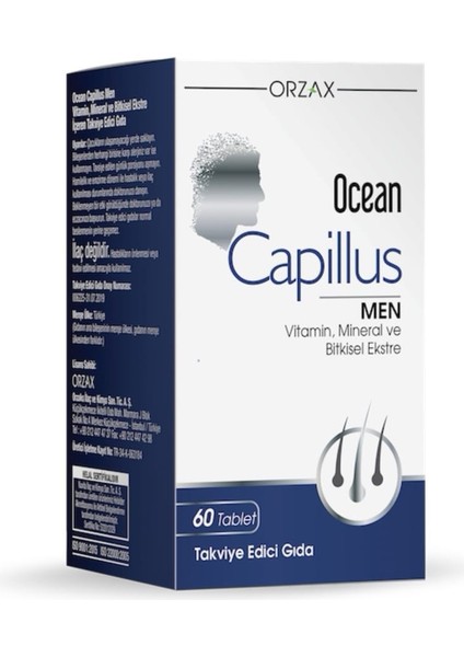 Ocean Capillus Men Vitamin, Mineral ve Bitkisel Ekstre İçeren Takviye Edici Gıda