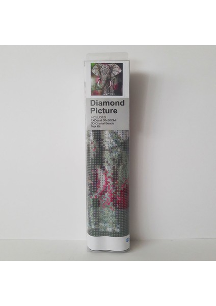 5d Elmas Taş Işleme Kiti 30X30 cm Fil Desen