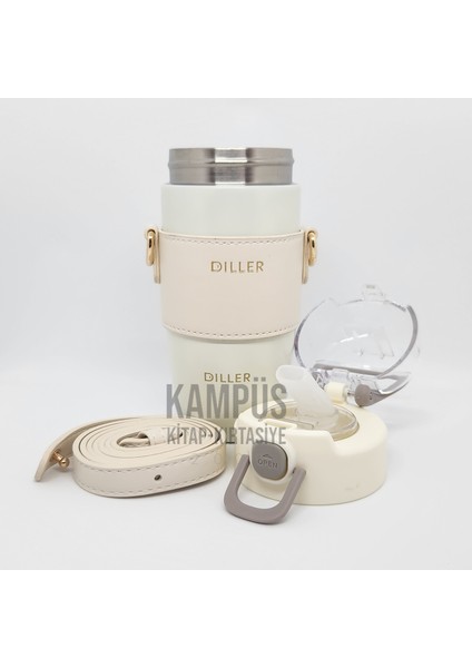 8944 360ML Beyaz Pipetli Askılı Yeni Seri Çelik Matara fırsatları