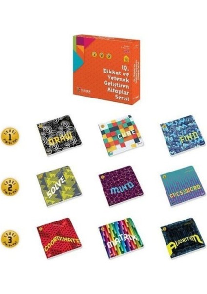 7-9 Yaş 9 Lu Set (Level-1-2-3) / Iq Dikkat ve Yetenek Geliştiren Kitaplar Serisi