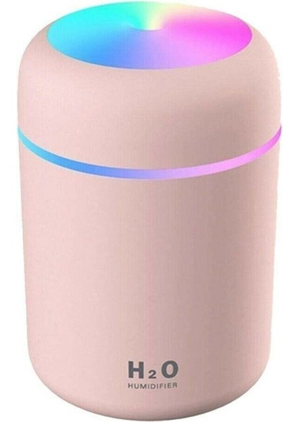 300 Ml Ulrasonik Oda Hava Ortam Nemlendirici Ve Aroma Difüzörü Pembe