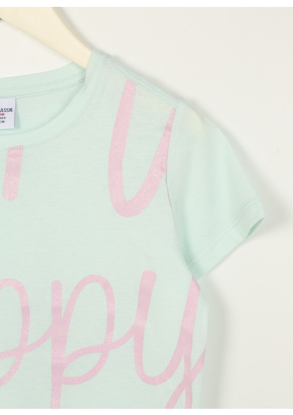 Baskılı Yeşil Kız Çocuk T-Shirt Pars modelleri
