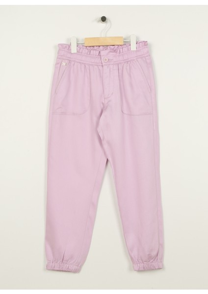 Normal Bel Normal Paça Pembe Kız Çocuk Pantolon Rengarkıds