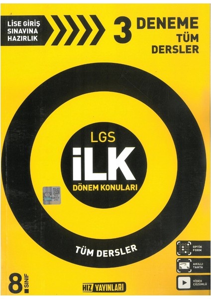 LGS 1. Dönem Tüm Dersler 3 Lü Deneme Sınavı Yeni