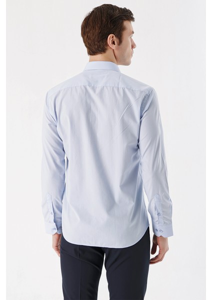 Erkek A. Mavi Basic Slim Fit Gömlek