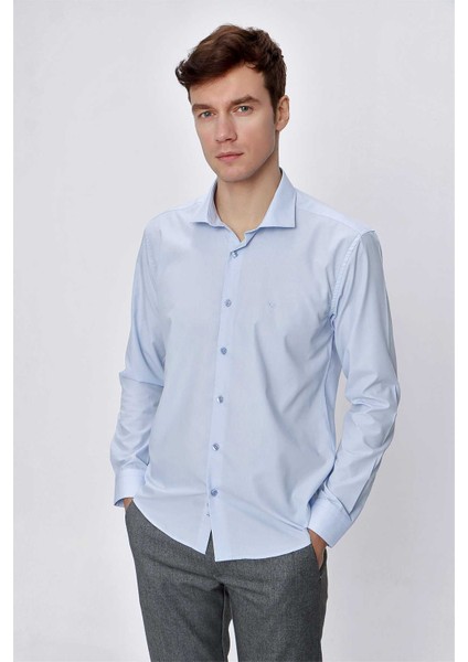 Erkek A. Mavi Basic Slim Fit Dar Kesim Gömlek modelleri
