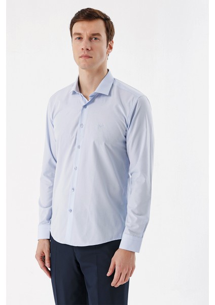 Erkek A. Mavi Basic Slim Fit Gömlek10