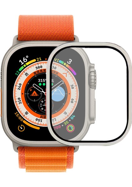 Apple Watch Ultra 49MM Metal Çerçeveli Saat Ekran Koruyucu