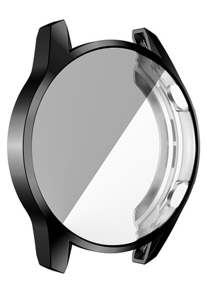 Huawei Watch Gt3 42MM Kordon Önü Kapalı Renkli Silikon Siyah