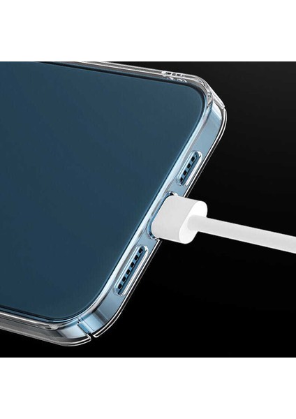 Apple iPhone 13 Pro Max Kılıf Droga Sert Pürüzsüz Şeffaf Cam Kapak Renksiz